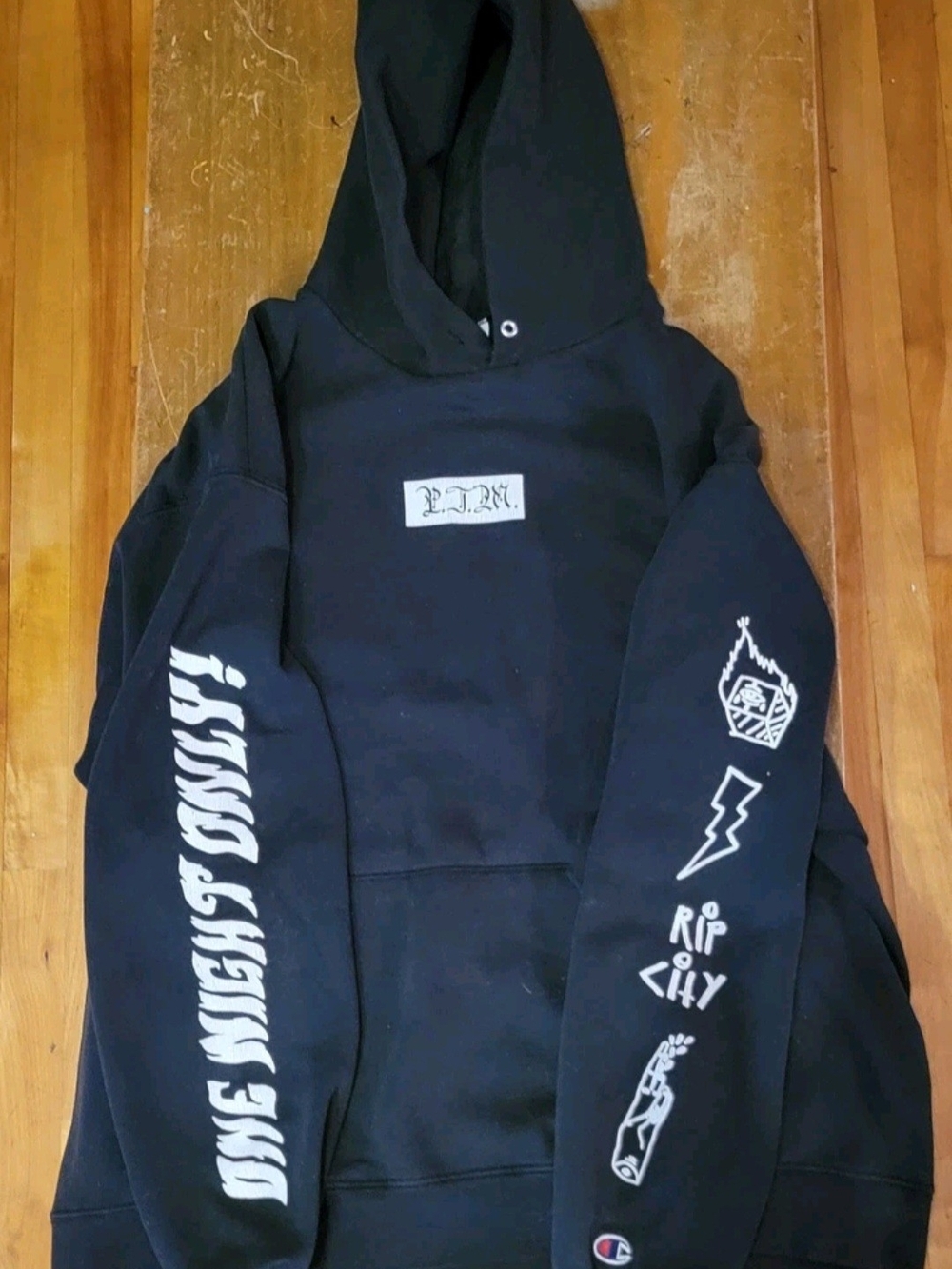 Champion Portugal The Man Thank Black Graphic Hoodie Sweatshirt - Champion Style